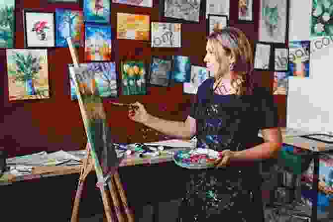 A Young Artist Painting At Her Easel, Surrounded By Vibrant Colors And Inspiration. A Hint Of Light: Get Out Of Depression In Two Steps