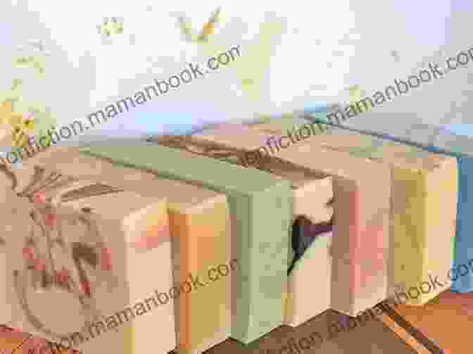 Beautiful, Handcrafted Bath Soaps In Various Colors And Shapes, Arranged On A Rustic Wooden Table A Simple Bath Soap Making
