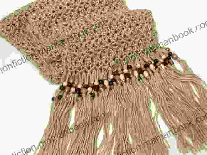 Crochet Scarf With Fringe Scarf Crochet Pattern Easy 3 Skein Project