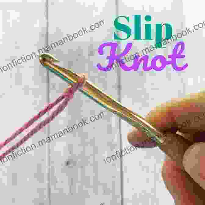 Image Of A Slip Knot Being Created On A Crochet Hook Crochet Pattern Easy Scarf Project
